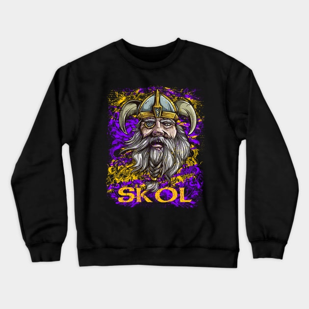 Skol Nordic Scandinavian Viking Warrior Crewneck Sweatshirt by RadStar
